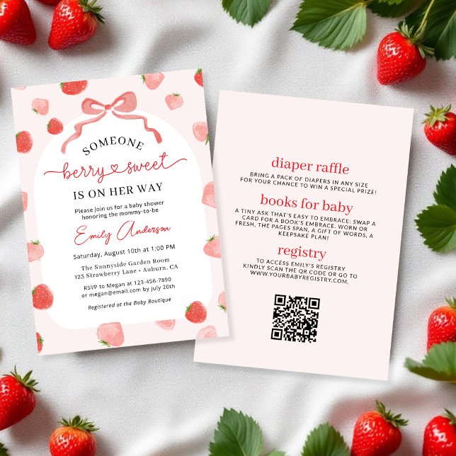 Invitación Chica todo en un dulce Baby Shower Bow (Subido por el creador)
