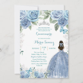 Invitación Chica traviesa azul Charra Mis Quince