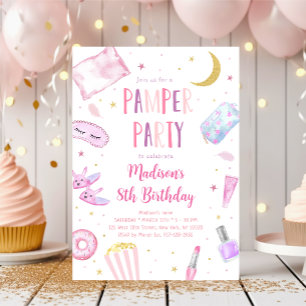 Invitación Chica Tween Pamper Fiesta Cumpleaños