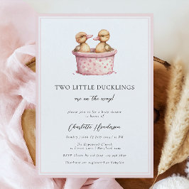 Invitación Chica Twin Baby Shower