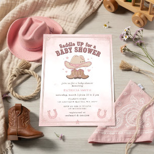 Invitación Chica Vaquera Está En Camino Chica Baby Shower