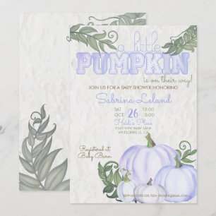 Invitación Chica violeta de calabaza capilar genial Baby Show