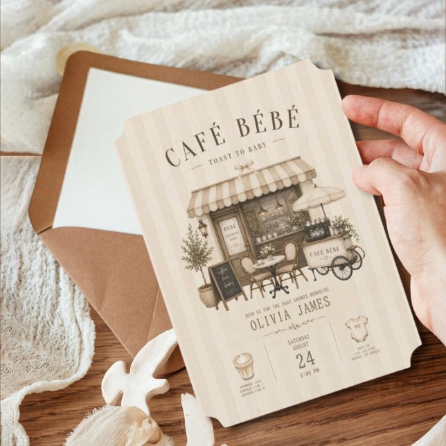 Invitación Chica y chico café bebe ducha de bebé marrón neutr (Subido por el creador)