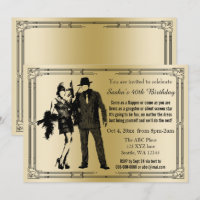 Chica y gángster del Art Deco de los años 20
