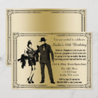 Chica y gángster del Art Deco de los años 20