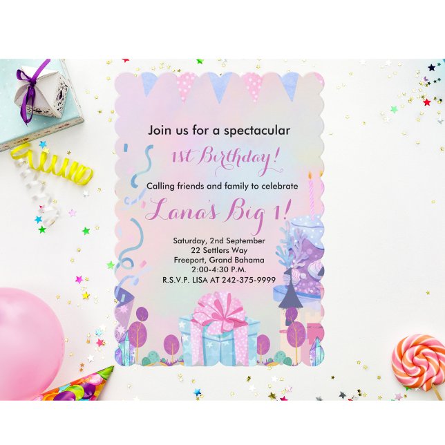 Invitación Chicas 1º cumpleaños (Subido por el creador)