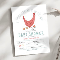 Chicas adoran Baby Shower rosa de pollo de granja
