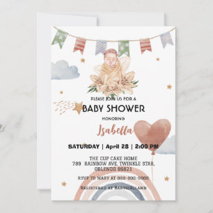 Invitación Chicas afroamericanos adorables con ducha de bebé