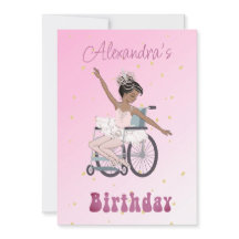 Chicas afroamericanos de Ballerina con discapacida