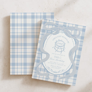 Invitación Chicas Azules Solo Quieren Cumplir Un 1er Cumpleañ