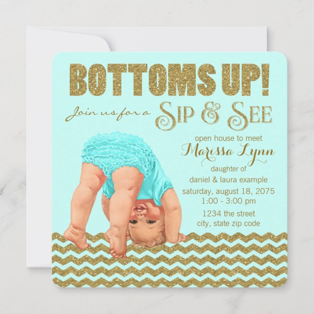 Invitación Chicas Bebe y Mira (Anverso)