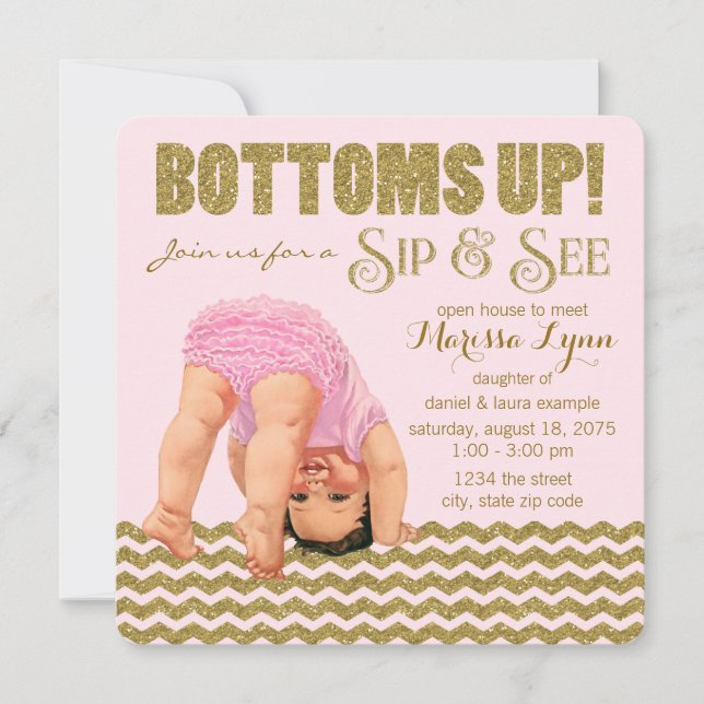 Invitación Chicas Bebe y Mira (Anverso)