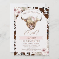 Chicas Brown Highland Cow Imprimir fiesta de cumpl