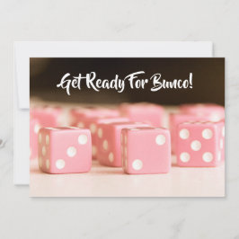 Invitación Chicas Bunco Anoche Fuera De Los Dados Rosados