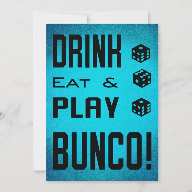 Invitación Chicas Bunco Noche Fuera De Los Dados Bunco (Anverso)