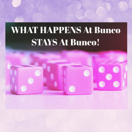 Invitación Chicas Bunco Noche fuera Fiesta de dados rosados
