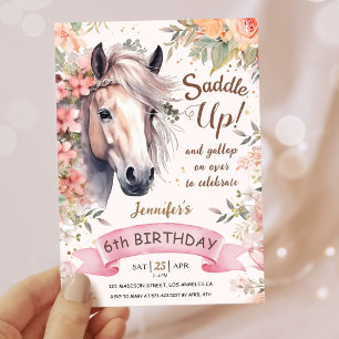 Invitación Chicas Caballo 6000000000000000000000