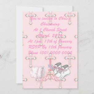 Invitación Chicas Christening Wish