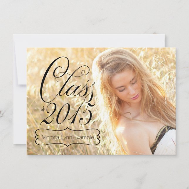 Invitación Chicas Clase de Anuncios de Graduación 2015 (Anverso)