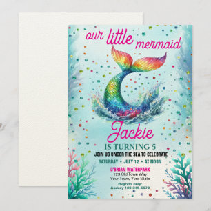 Invitación Chicas Coloridas Cumpleaños de Nuestra Pequeña Sir