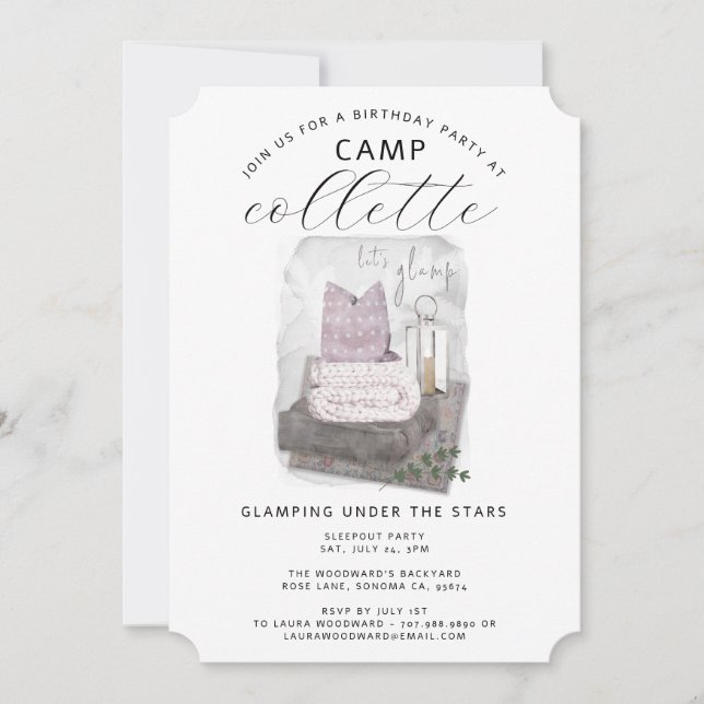 Invitación Chicas culpando a la fiesta de cumpleaños (Anverso)