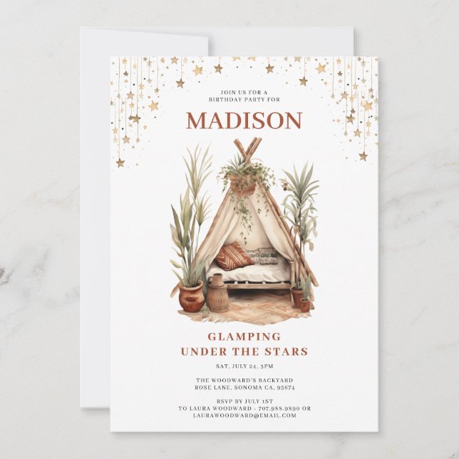 Invitación Chicas culpando a la fiesta de cumpleaños bajo las (Anverso)