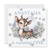 Chicas Cute Deer Forest Tema Invierno Cumpleaños A