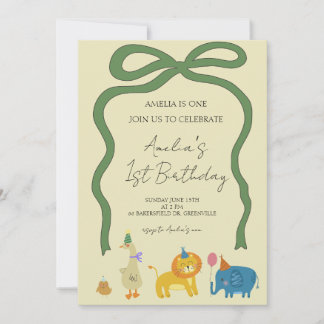 Invitación Chicas de animales fiestas Cumpleaños
