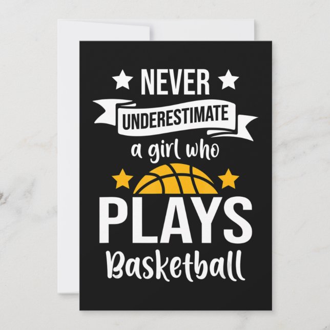 Invitación Chicas de baloncesto Jugador Gift I Hoops (Anverso)