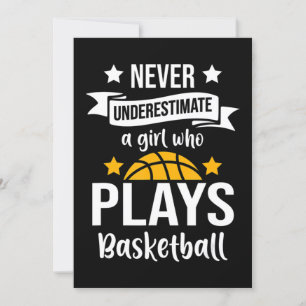 Invitación Chicas de baloncesto Jugador Gift I Hoops
