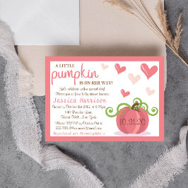 Invitación Chicas de calabazas pequeñas ricas en Baby Shower