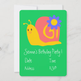 Invitación Chicas de caracoles lindos fiestas de cumpleaños