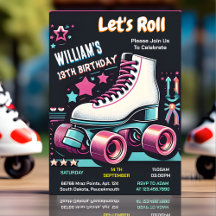 chicas de chicos geniales Roller Skating 13th Birt