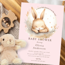Chicas de conejo de madera Baby Shower