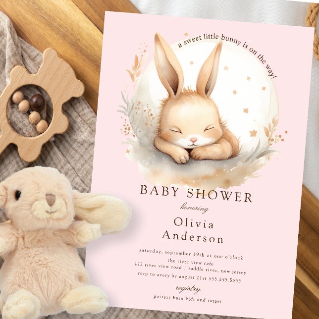 Invitación Chicas de conejo de madera Baby Shower (Subido por el creador)