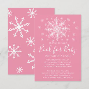 Invitación Chicas de copos de nieve: Libro de Baby Shower par