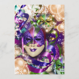 Invitación chicas de cumpleaños de mascarada PERSONALIZAN