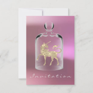 Invitación Chicas de cumpleaños de Unicornio desalojan a Fies