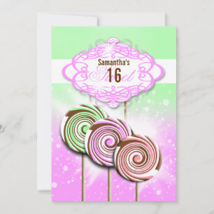 Invitación Chicas de cumpleaños dulce 16