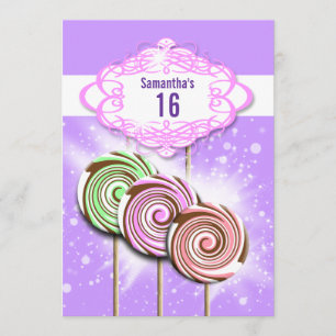 Invitación Chicas de cumpleaños dulce 16