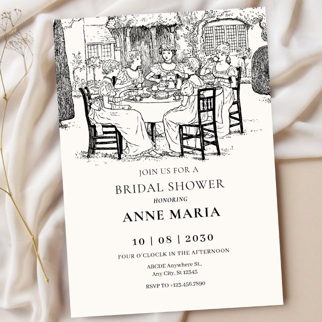 Invitación Chicas de época con una ducha de té para novias (Subido por el creador)