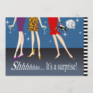 Invitación Chicas de Fiesta de moda sorprenden fiesta de cump