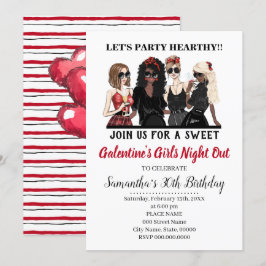 Invitación Chicas de Galentine echan de menos a Fiesta de San