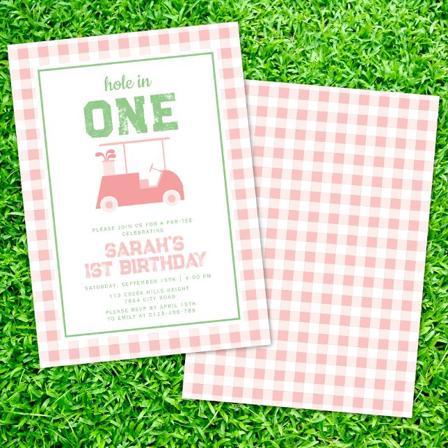 Invitación Chicas de Hole in One Par Tee invitan a cumplir 1  (Subido por el creador)