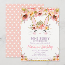 Invitación Chicas de la Conejo Floral de Conejo Floral