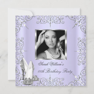 Invitación Chicas de la fiesta de cumpleaños Lilac Heels Foto