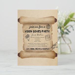 Invitación Chicas de la fiesta de la junta de visión Noche de