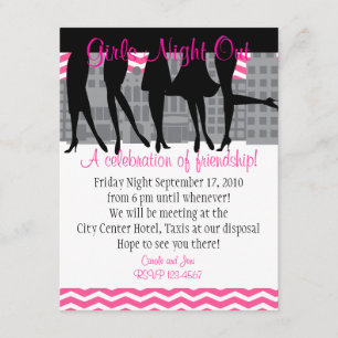 Invitación Chicas de la noche a la mañana