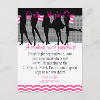 Invitación Chicas de la noche a la mañana