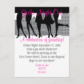 Invitación Chicas de la noche a la mañana